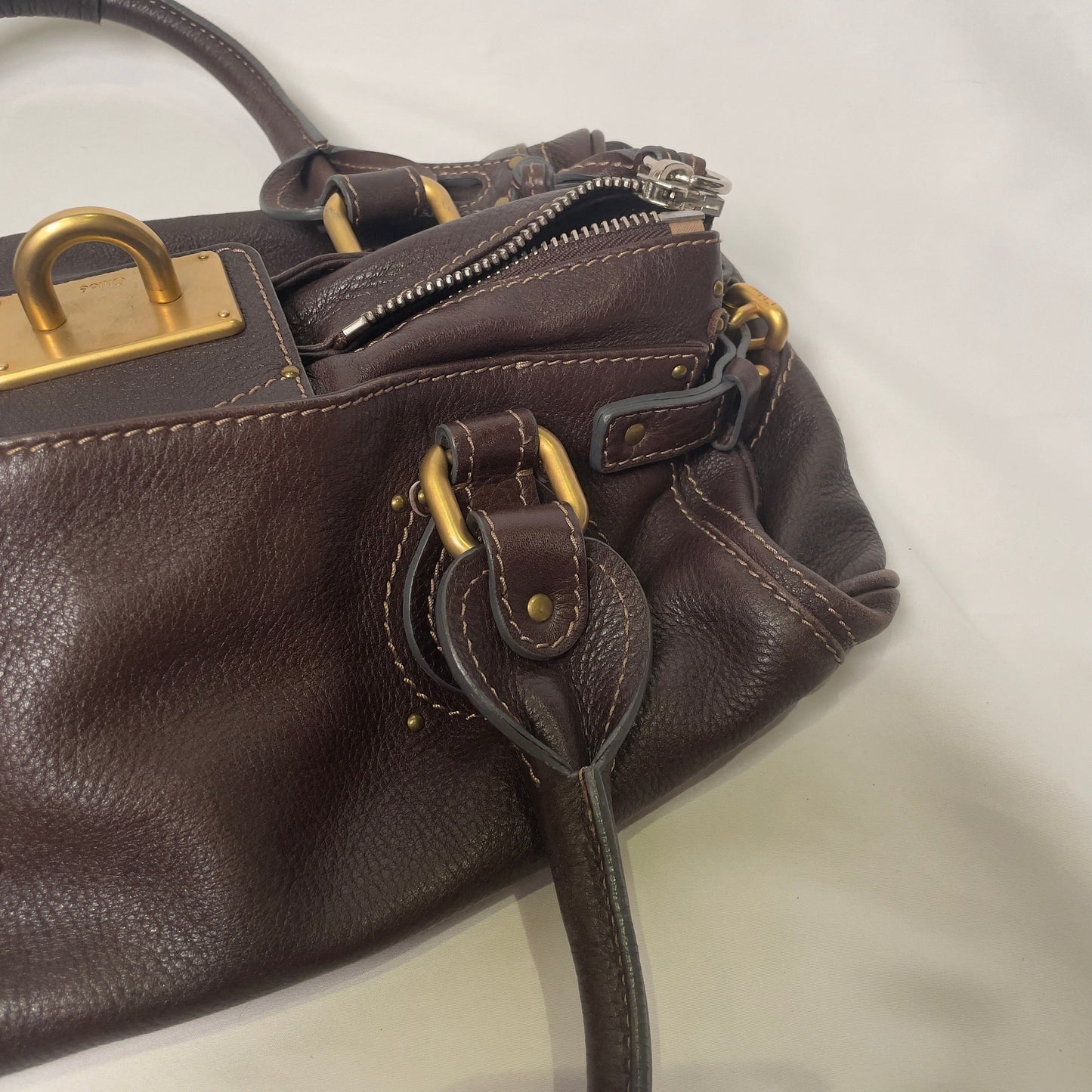 🔥 Pre-owned CHLOÉ 2011 brown paddington bag Swarovski 🔥