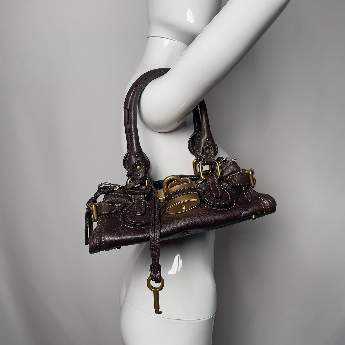 🔥 Pre-owned CHLOÉ 2007 brown mini paddington 🔥