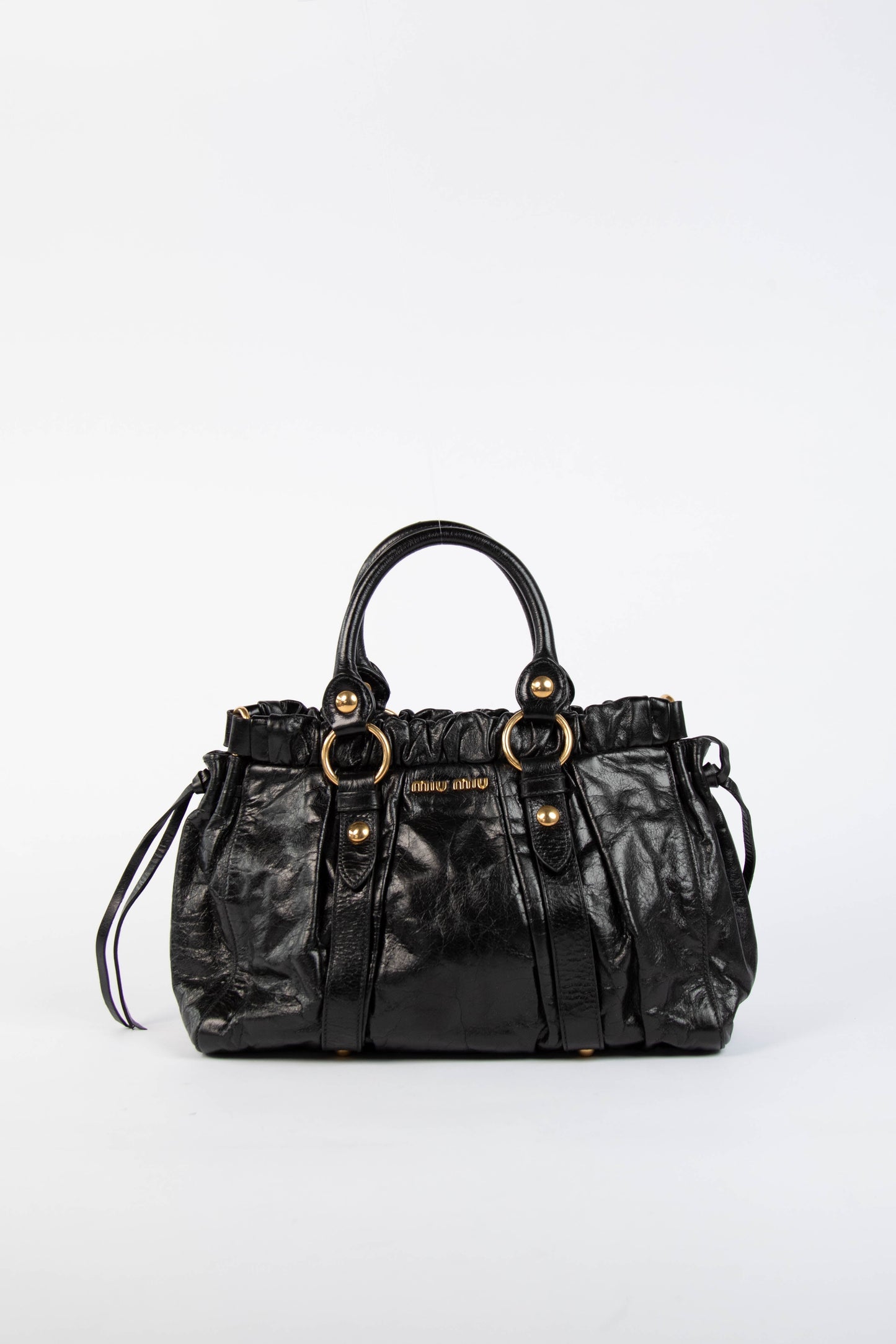 🔥 Pre-owned 2000s Miu Miu Black Vitello Shoulder Bag 🔥