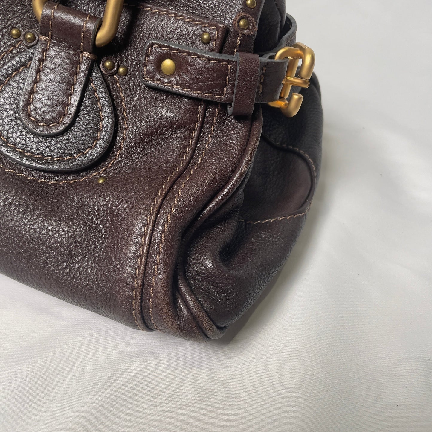 🔥 Pre-owned CHLOÉ 2011 brown paddington bag Swarovski 🔥